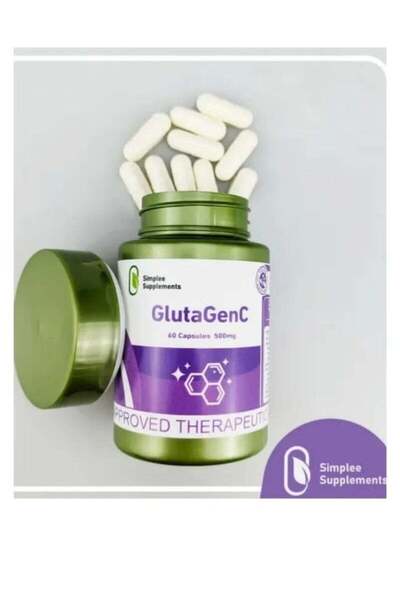Simplee Supplements GlutaGenC Glutathione Capsules 60 pcs – Whitening, Anti-A...