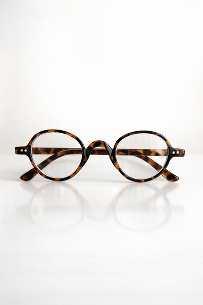 PİYESBOUTİQUE Oval Round Bone Transparent Women Men Unisex Blue Light Protect...