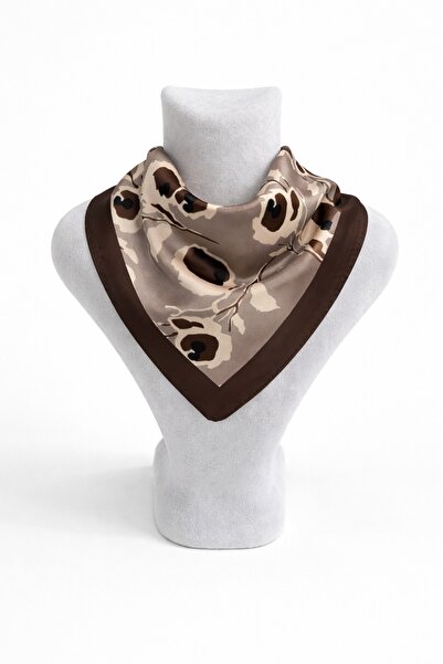 Vanelia Coffee Flora Patterned Scarf Bandana