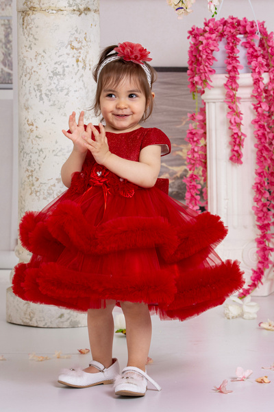 SÜSLÜ PİNK KİDS Baby Girl Tulle Dress