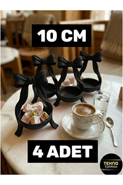 tekmation 4'lü Fiyonk Tasarımlı Kahve Yanı Lokumluk ve Sunumluk Seti