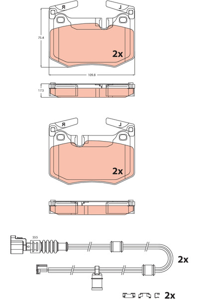 TRW Set Placute Frana Frana Disc Lexus Gs/Rc