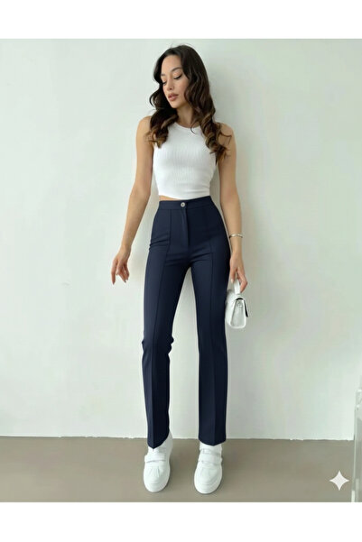 mooishan New Season Waist Slimming piped Palazzo Trousers