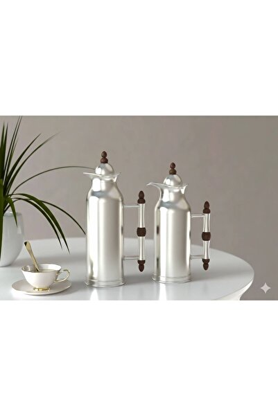 REFAN اطقم ترامس جديد حجمين بلون فضي جميل 1 لتر و 700 ملي