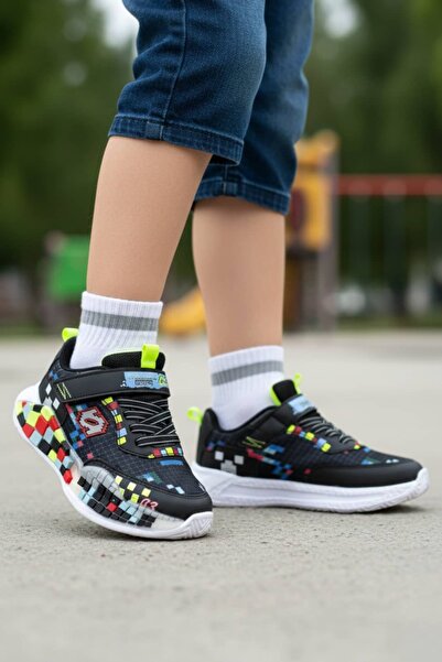 NAVİSHOES Crne dečije sportske patike na čičak Patike za dečake i devojčice 0...