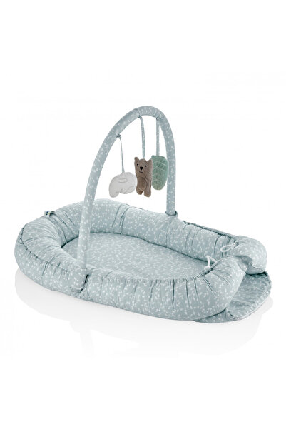 Evelise Salteluta BabyNest cu bara jucarii Between parents (Culoare: Turcoaz)