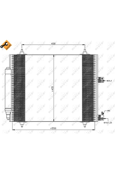 NRF Condensator Climatizare Citroen C8/Jumpy 2 Fiat Ulysse