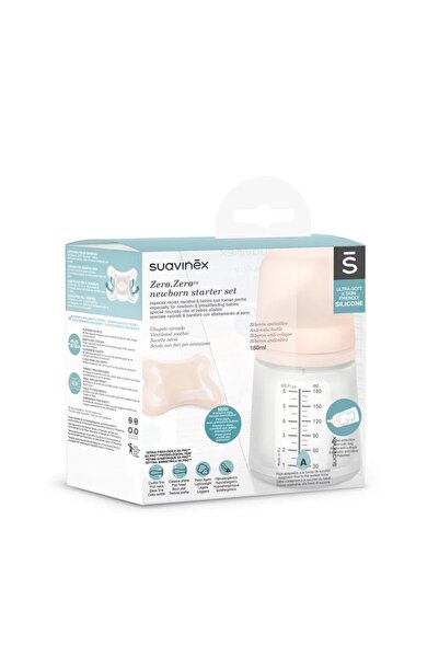 Evelise Set de start biberon anticolici 180 ml variabil + Suzetă -2-2 luni Ze...