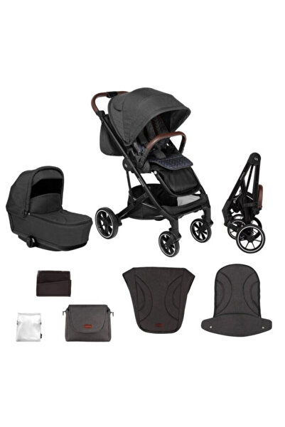 Evelise Carucior 2 in 1 Skiddou Moss Onyx, Negru