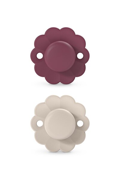 Evelise Σετ 2 φυσιολογικών πιπίλων 6-18 μηνών, φωτεινό ροζ, Wonderland Butter...