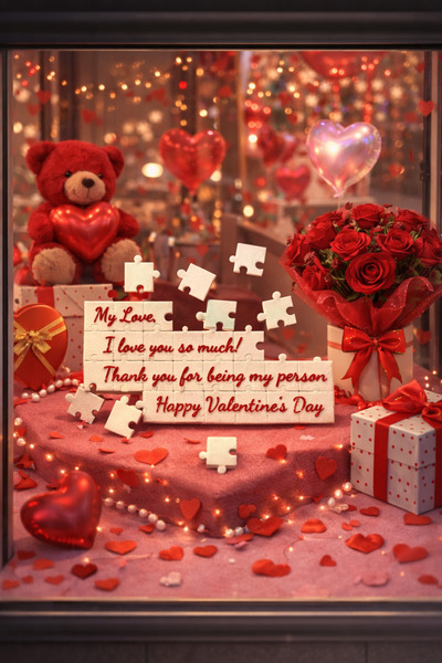 Mayah Concept Özel Mesajlı Puzzle | Sevgililer Günü Hediyesi | 3D Baskı Dekor...