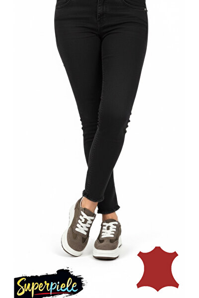 ANGEL BLUE Women's casual shoes made of genuine suede leather, with thick sol...