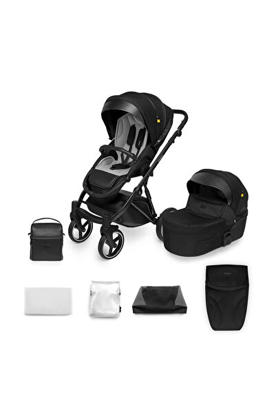 Evelise Carucior 2 in 1 Skiddou Oslo+, Onyx, Negru