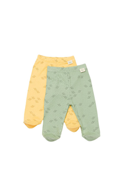 Evelise Set2pantalonasicubotoseiPrintedBabyCosy50%modal+50%bumbacLamaie/Verde...