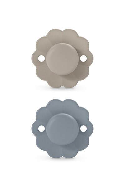 Evelise Set of 2 physiological pacifiers 6-18 months, gray, Wonderland Butter...
