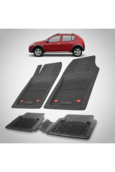 TEAMCAR Πατάκια δαπέδου τύπου δίσκου συμβατά με Dacia Sandero Stepway 2012-20...