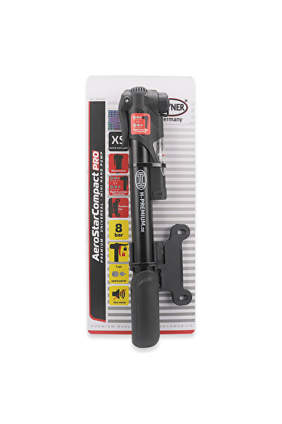 Heyner Mini Pompa Manuala Cu Manometru Premium Pentru Biciclete