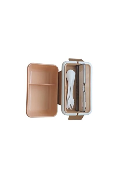 ANGMAD Food casserole, 2 compartments, cutlery included, 1100ml, pale pink