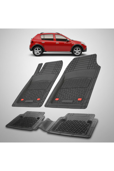 TEAMCAR Πατάκια δαπέδου τύπου δίσκου συμβατά με Dacia Sandero Stepway 2009-20...