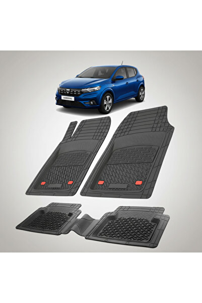 TEAMCAR Πατάκια Μοκέτας Τύπου Trivet Συμβατά με Dacia Sandero III 2020-2022, ...