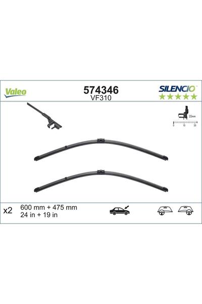 VALEO Set Stergatoare Silencio X.trm 600/475 Mm Vf310