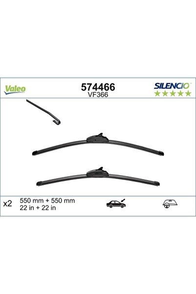 VALEO Set Stergatoare Silencio X.trm 550/550 Mm Vf366