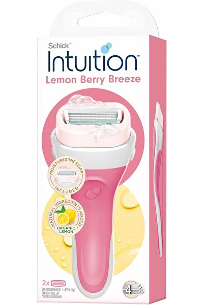INTUITION شفرة حلاقة شيك النسائية بنكهة الليمون والتوت
