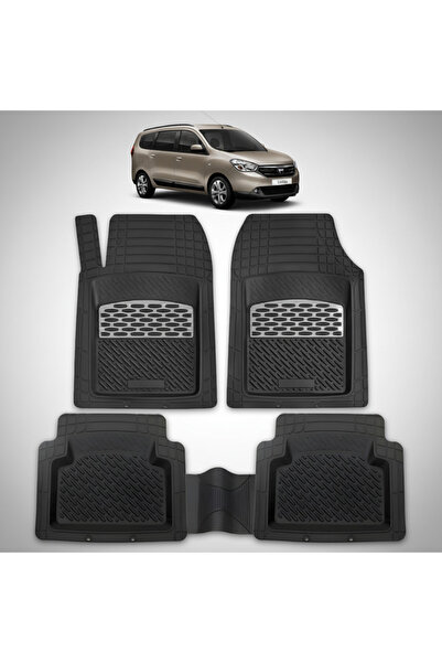 TEAMCAR Covorașe tip tavă compatibile cu Dacia Lodgy, argintii