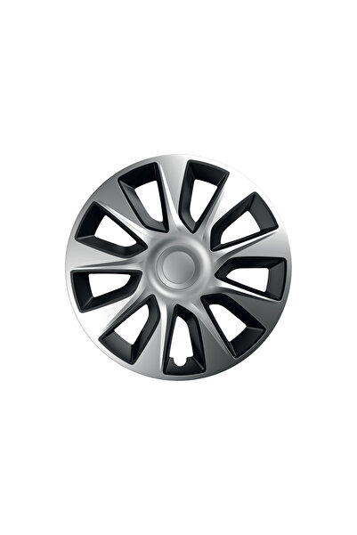 Mega Drive Set of Wheel Covers 15` Silver&Black Stratos