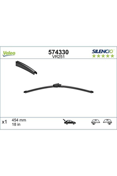 VALEO Stergator Luneta Silencio Flat 455 Mm Vr251