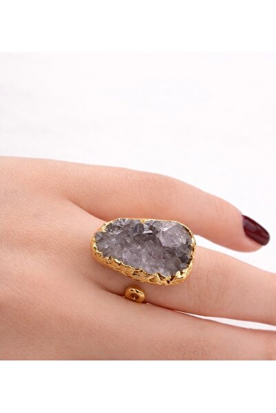 Tasarım Women's Adjustable Natural Stone Ring – Handmade, Tarnish-Resistant S...