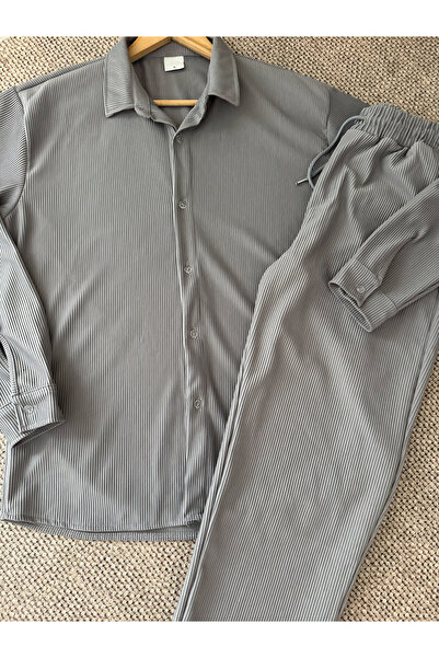 blucombin Set de cămașă și pantaloni otoman din twill, 2 piese