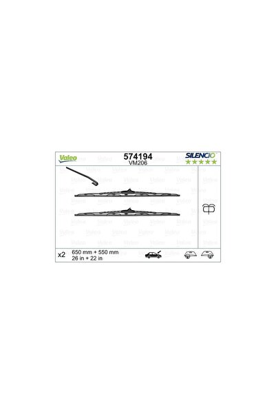 VALEO Set Stergatoare Silencio Conventional 650/550 Mm Vm206