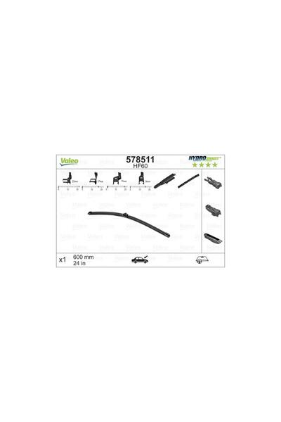 VALEO Wiper Hydroconnect Hf-Hr 600 Mm