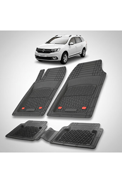 TEAMCAR Covorașe tip tavă compatibile cu Dacia Logan MCV 2017-2021, negre