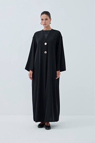 LEYLA STORE Velora Muse |   Button Detailed Abaya