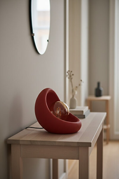 DNRYSL Modern Concrete Textured Lampshade |   Organic Oval Night Lamp (Deskto...