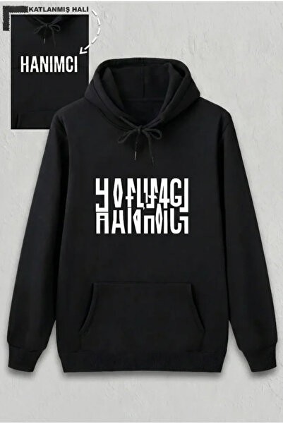 JANES Valentine's day special Hooded hanımcı Printed Oversized sweatshirt - b...