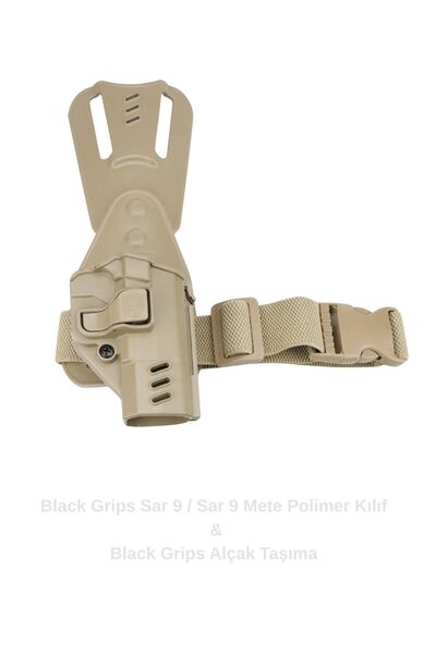 bg black grips Black Grips Sarsılmaz SAR9 & SAR9 Mete Uyumlu Polimer Kılıf ve...