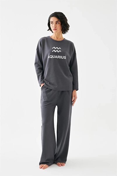 mtm My The Mall Women's Smoked Aquarius Oversized 2 Thread Tracksuit Home Wea...