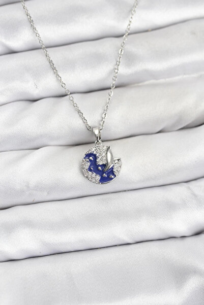 shopwave سلسلة فولاذية 316L فضية اللون، موديل ليلي، قلادة نسائية من حجر الزركون