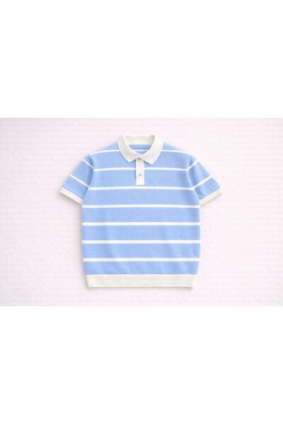 threeoff تي شيرت بولو مخطط فاخر من كلاس بارتيشال