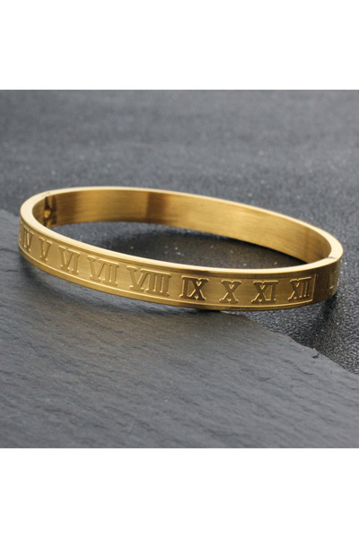 Choice 70mm gold Trendy Stainless Steel Roman Numerals Bracelet Minimalist St...