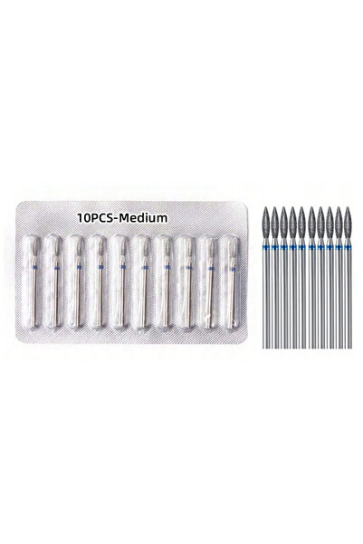 Choice1 ١٠ قطع - رؤوس حفر أظافر ماسية متوسطة الحجم، منظف أسفل الأظافر، مزيل ا...
