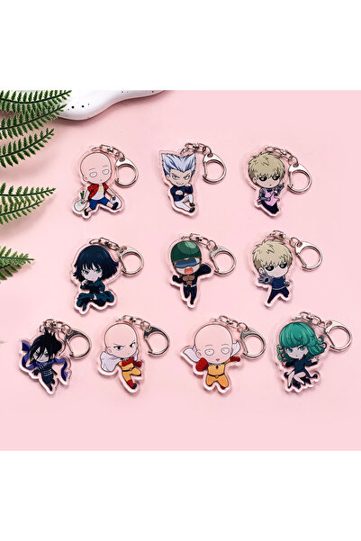 Choice 5cm 11 1/10Pcs Anime Characters One-Punch Man Acrylic Keychain Accesso...