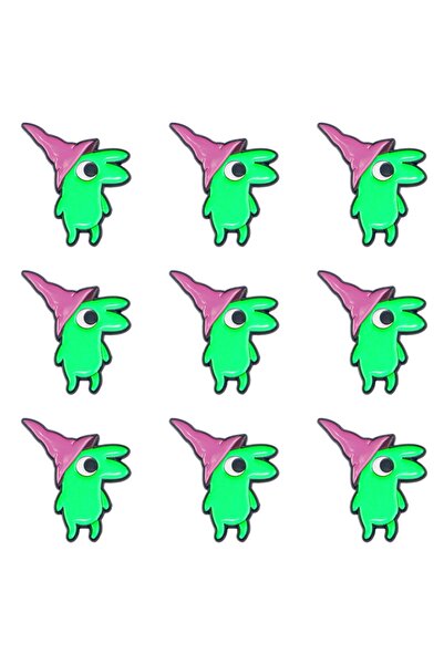 Choice 9 قطع من دبابيس المينا الخضراء اللطيفة، بروشات كرتونية للمعاطف، بروشات...