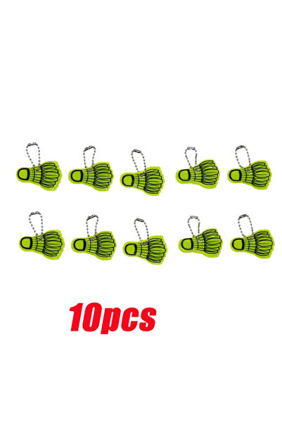 Choice 10pcs green 10PCS Sports Style Badminton Reflective Keychain, Creative...