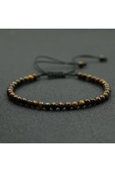Choice Tiger Eyes Fashion 4mm Natural Stone Bracelet Men Women Handmade Braid...