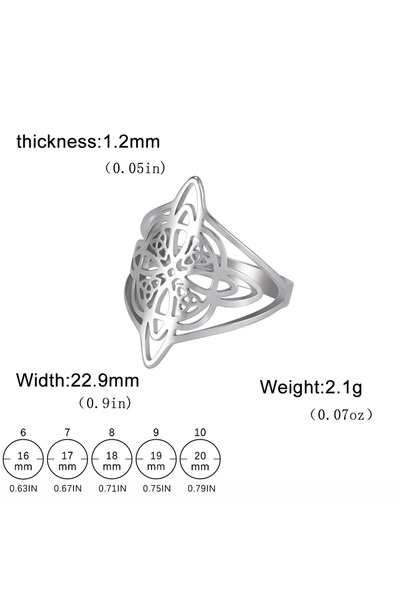Choice ١٠ خواتم فضية من سكايريم، خواتم عقدة الساحرة، خواتم أصابع من الفولاذ ا...