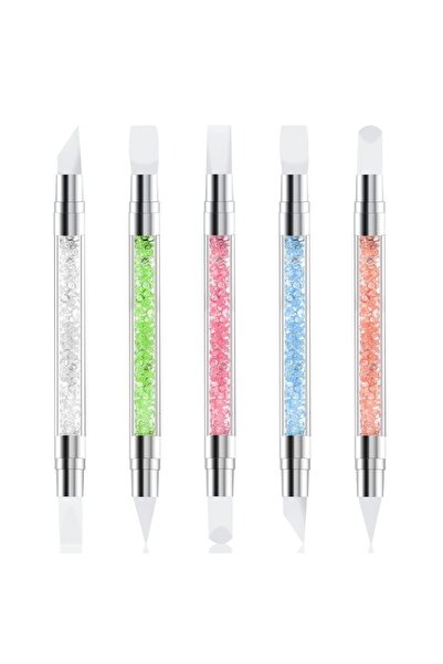 Choice مجموعة أقلام تزيين الأظافر متعددة الوظائف باللون الأزرق مكونة من 5 قطع...